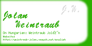 jolan weintraub business card